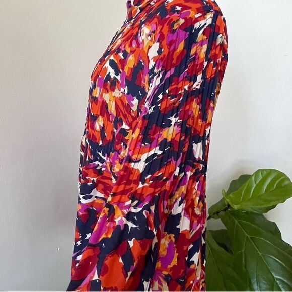 Sunny Leigh hi low button down shirt with pleats size M multicolor - Picture 5 of 16